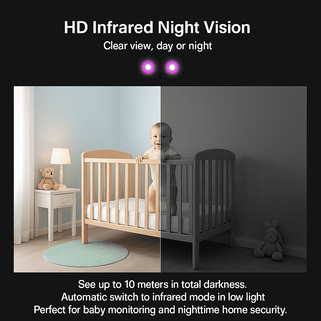 Toyanc AI Indoor Security Camera - 1440p HD Pan Tilt Baby and Pet Monitor, 2-Way Audio, Night Vision, Works with Alexa