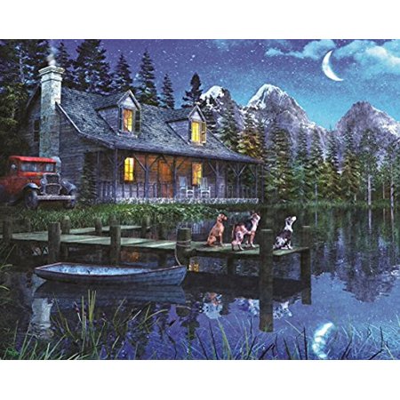 Springbok Puzzles - Moonlit Night - 1000 Piece Jigsaw Puzzle - Large 24 Inches by 30 Inches Puzzle - Made in USA - Unique Cut Interlocking Pieces