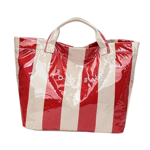 Bolso de playa de PVC, bolso tipo hobo, bolso de mano para camping, bolso informal deportivo para portátil, bolso de mano para mujer Rojo