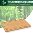 thumbnail image 3 of Tabla de cortar Homaxy Organic Bamboo de 45 x 30 cm con ranura para jugo, 3 of 9