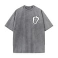 thumbnail image 5 of Men Printed Casual Sports Washed Distressed T-shirt Short Sleeve Round-neck Top Blouse, 5 of 5