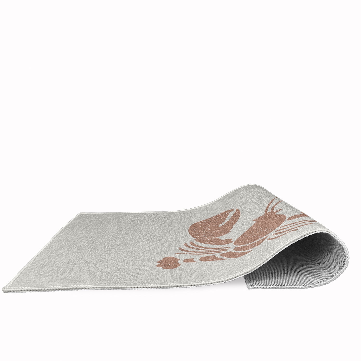 Simply Daisy 4' x 6' Lobster Nautical Chenille Rug, Mauve and White