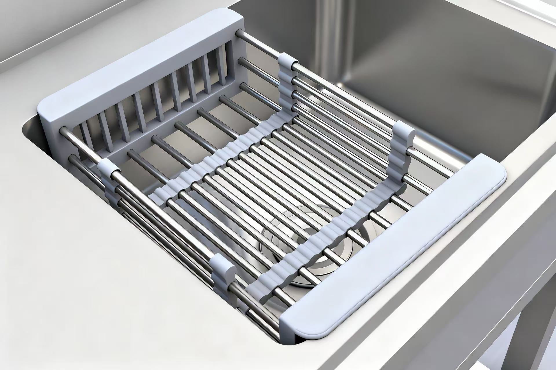 LiviNest Freestanding Utility Sink for Garage Laundry: 4-in-1 Stainless Steel Sink Station - Pull-Out Faucet & Storage Shelf for DIY Projects & Pet Washing - 10-Year Durable Kitchen Laundry Sink