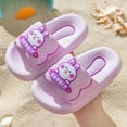 thumbnail image 2 of Zanarzt Toddler Cloud Slides for Girls Slippers for Girls Shoes Kids Slides Girls Toddlers Shower Slippers Cute Open Toe Sandals Thick Sole Beach Shoes Purple,US 12, 2 of 4