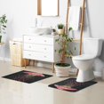 thumbnail image 6 of Yayeee Bath Rugs for Bathroom Floor Set of 2 Non Slip Fluffy Soft Absorbent Mat, UFO with Hearts Pattern, 6 of 7