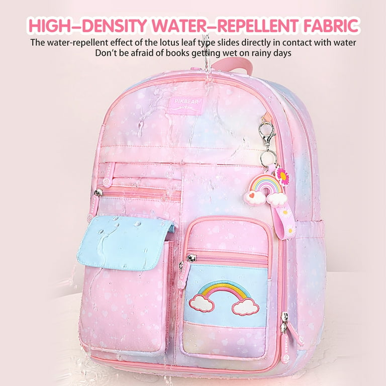 Waterproof Schoolbags for Boys of Grade 3 and 6, Rainbow Tie-dyed Backpacks  for Boys and Girls,Blue - Walmart.com