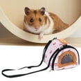 thumbnail image 5 of Large Space Pet Nest - Detachable Strap, Top Handle, Bite Resistant, Printed, Keep Warm, Breathable - Cherry Print Hamster Bag for Winter, 5 of 8