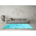 thumbnail image 3 of Ahgly Company Indoor Rectangle Abstract Light Blue Contemporary Area Rugs, 8' x 12', 3 of 4