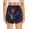 thumbnail image 4 of Running Shorts for Women, Rainbow Wings Majestic Dragon Workout Athletic Shorts with Pockets, Lounge Yoga Shorts Women, 4 of 7