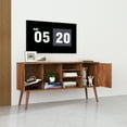 thumbnail image 2 of Walnut Brown Living Room TV Stand with 1 Storage Drawer and 3 Shelves Cabinet, 2 of 10