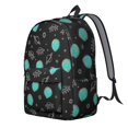 thumbnail image 2 of Alien Head and UFO Deep Black Pattern Backpack for School, Cute School Bag with Adjustable Shoulder Straps and Padded Back, 15.7"x11.8"x5.5", 2 of 5