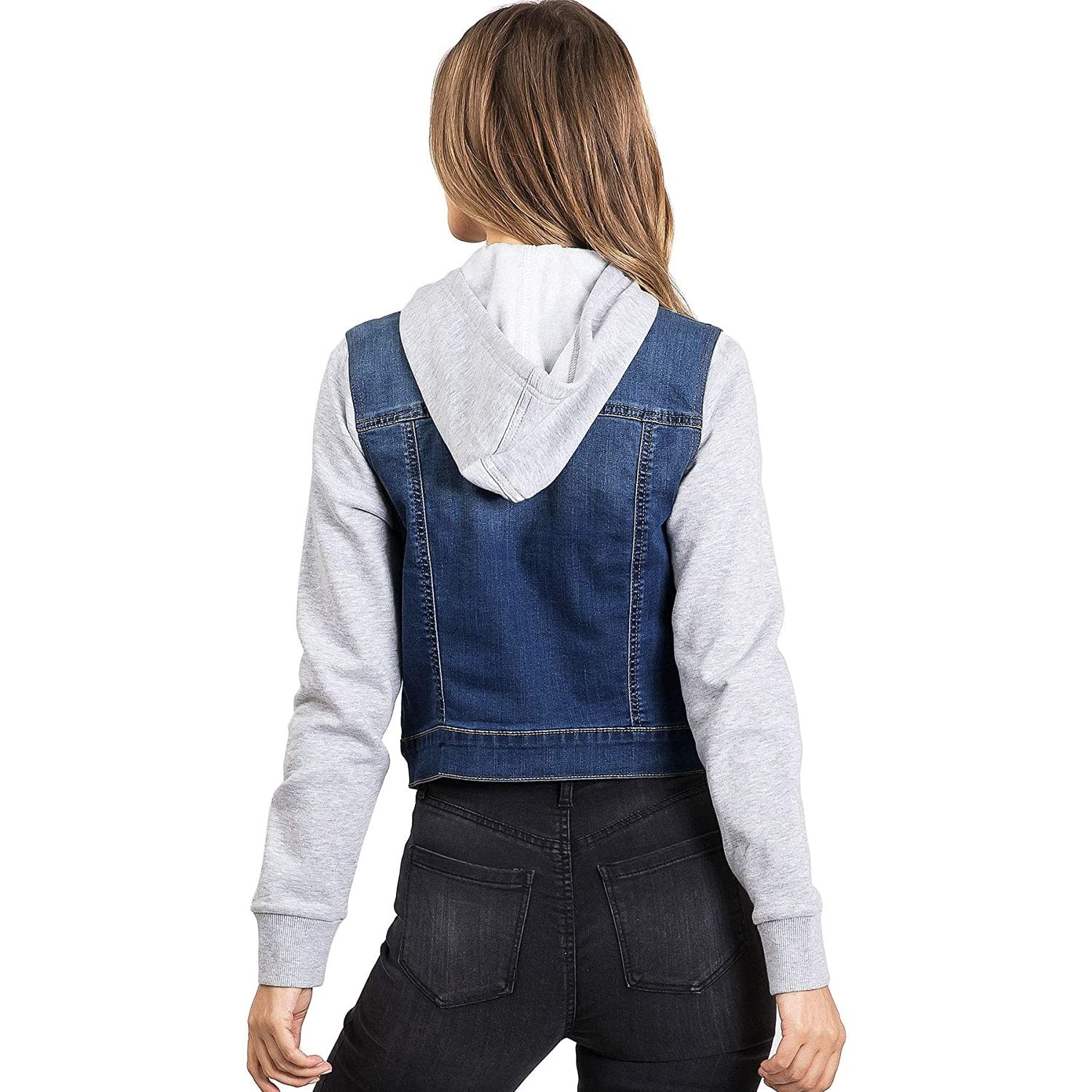 Wax Jean Fleece Sleeve and Hood Denim 
