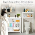 thumbnail image 5 of Alaterre Furniture 32x32 Adjustable Shelf Organizer and 27x48 Over The Toilet Storage Rack (White), 5 of 9