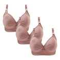thumbnail image 1 of Timegard Bras for Women 3pc Wireless Full Support Adjustable Strap Print Breathable Comfy Daily Bras, 1 of 5