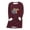 DT-Wine, variant on DailyTrove Women's Long Sleeve Heart Print Tunic Dress - Patterned, Casual Style, Fall & Weekend Wear,Orange
