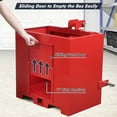 thumbnail image 2 of Kojooin Tractor Ballast Box, 800 lb Capacity 3 Point Hitch Box with 2 Inch Receiver, Powder Coated Steel with Tool Storage, 2 of 7