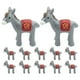 thumbnail image 5 of 12 Uds. Mini figurita de burro divertida decoración de jardín de hadas artesanía de resina Mini decoración de animales, 5 of 6