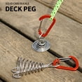thumbnail image 4 of Sportteer Deck Peg Tent Spring Buckle Plank Hook Spring with Adjustable Deck Peg Stainless Steel for Camping, 4 of 9