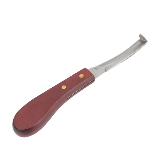 Cuchillo de borde de pezuña hoja de doble cara mango de madera cuchillo de pezuña incisivo ergonómico para ganado para recortar pezuñas ANGGREK Otros