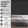thumbnail image 3 of UNISOAR 94.5" x 12.6" Wood Slat Acoustic Panels Decorative 3D Sound Absorbing Wall Paneling (2 PCS), 3 of 11
