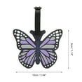 thumbnail image 2 of Unique Bargains 1 Pc Butterfly Luggage Tag for Travelling Purple Soft Rubber, 2 of 5