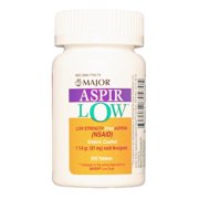 Major Aspir Low Enteric Coated Low Strength Aspirin Tablets, 81 mg, 250 Count