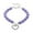 Purple, variant on Pearl Dog Collar With Heart Charm, Adjustable Pet Necklace For Dogs And Cats, Sparkly Beaded Cat Collar For Daily Wear,L