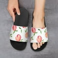 thumbnail image 6 of GZHJMY Stylish Slides for Women Men, Pink Peach Fruits Soft Flexible Slip-on Sandals Slippers, 6 of 7
