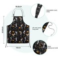 thumbnail image 7 of Black Halloween Dancing Skeletons Kids Aprons for Girls and Boys,Adjustable Neck Strap Toddler Aprons for Kids Cooking Baking,23.6"x19", 7 of 7