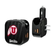 Utah Utes Team Logo Dual Port USB Car & Home Charger