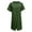 Army Green, variant on Krdevn Women Summer Casual Short Sleeve Soild Color Hooded Long Double Pocket TShirt Top,Women's Tops, Tees & Blouses,Size:M