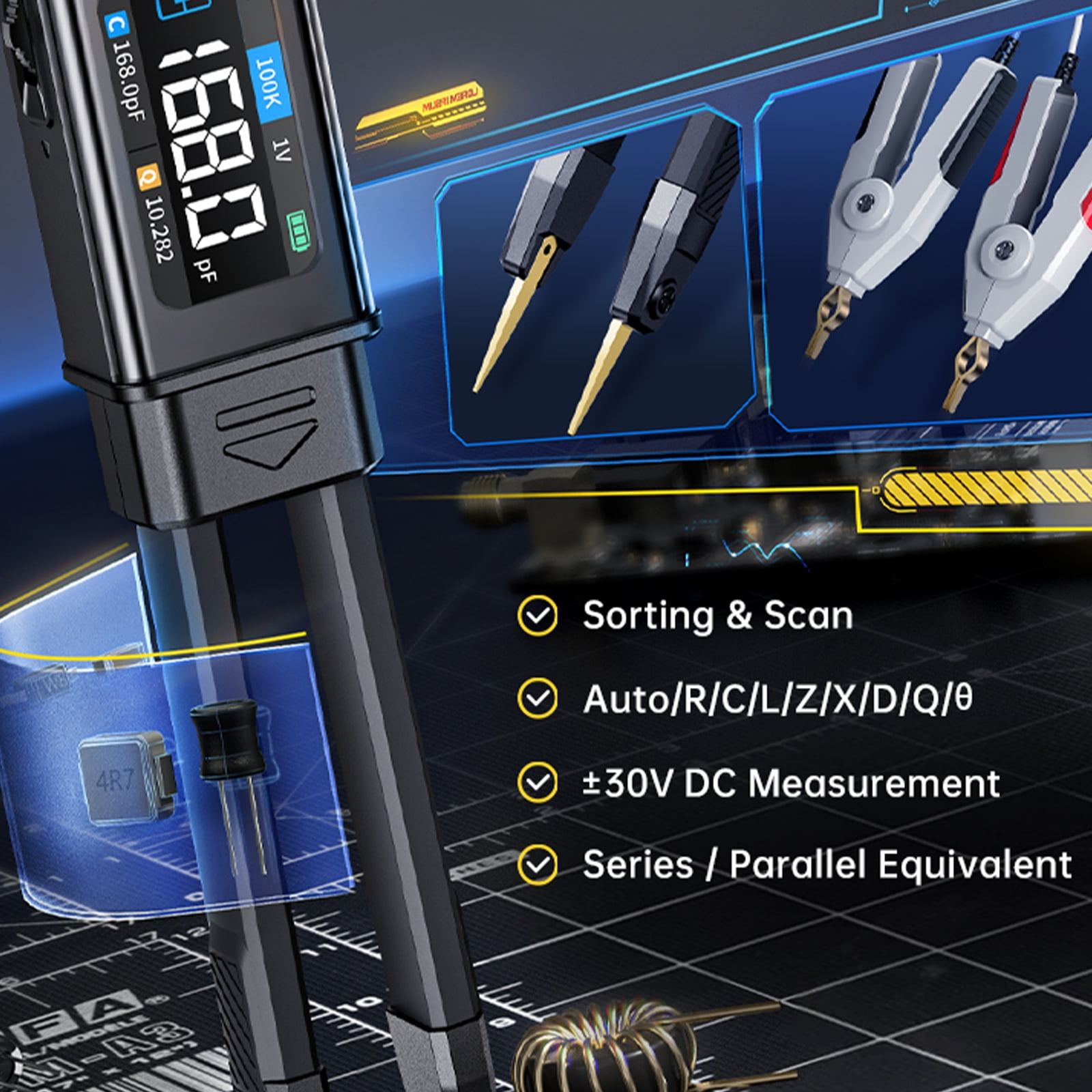 Multifunctional Digital Tweezer Instrument with Function & Auto Classification ABS for Efficient Batch Analysis