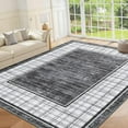 thumbnail image 3 of 2*6ft/4*6ft/5*7ft/8*10ft/9*12ft/10*13ft Washable Area Rug Modern Bordered Geometric Area Rug for Living Room Stain Resistant Throw Carpet with Non-Slip Backing Floor Cover for Bedroom Dining Room, 3 of 9