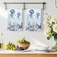 thumbnail image 3 of Blue Jellyfish Coastal Kitchen Towels Set of 1, Beach Starfish Nautical Coral Ombre Absorbent Dish Towels for Kitchen, Microfiber Hand Towel, Quick Drying Tea Towel for Cleaning Decorative Dishcloths, 3 of 7