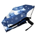 thumbnail image 6 of White Winter Polar Bears Compact Sun Umbrella Windproof Travel Umbrellas for Rain Strong Portable UV Protection, 6 of 8