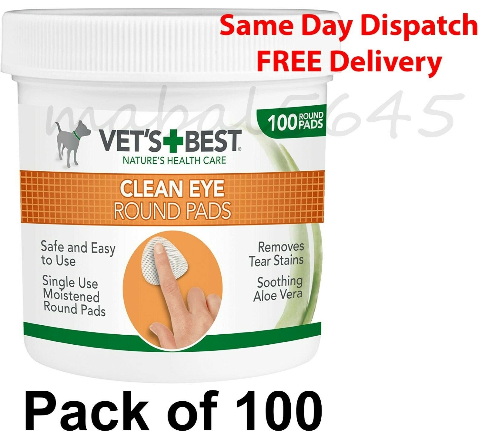 Vets Best Dog Eye Cleansing Pad (Pack of 100)