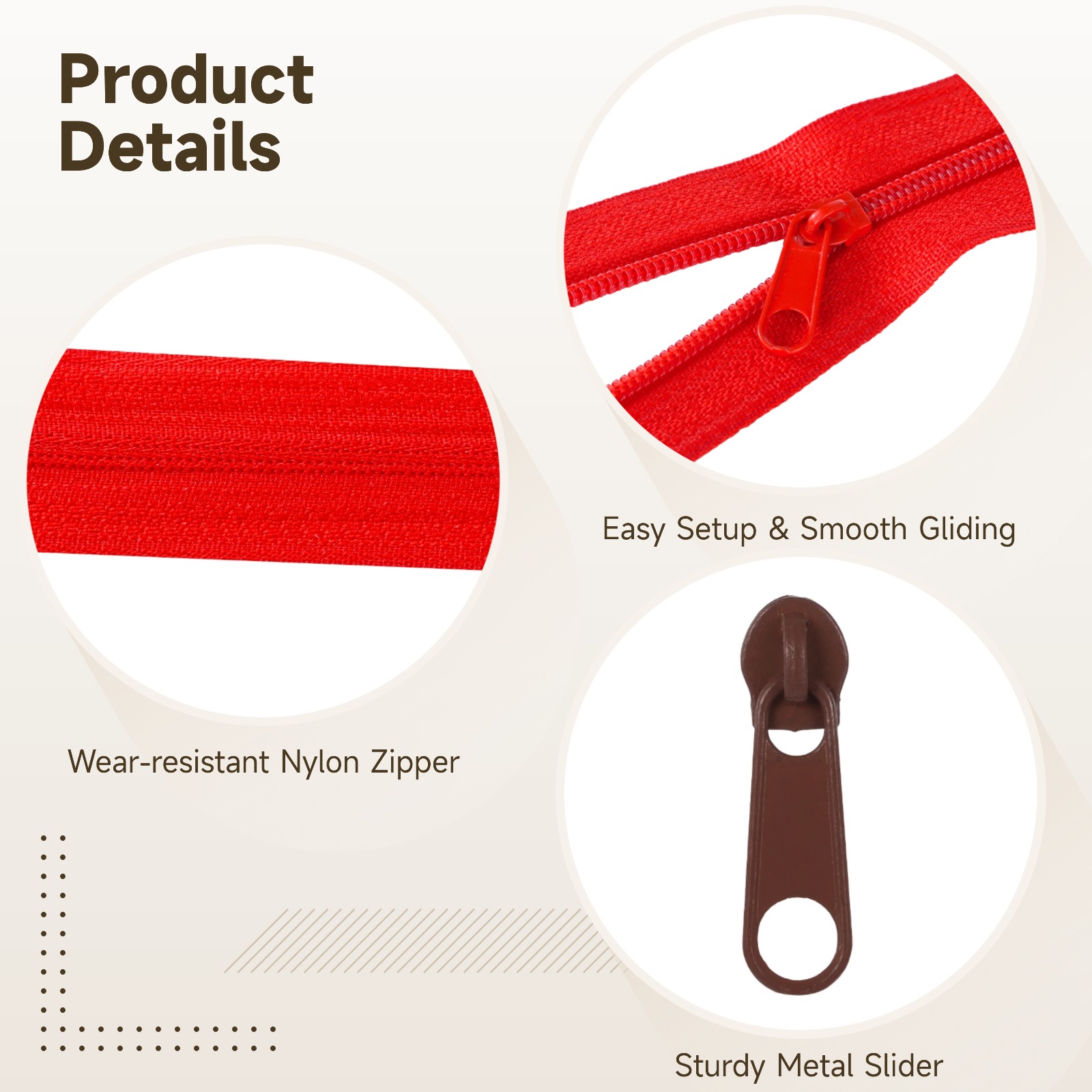 20 Yards 20PCS Sewing Zippers, 20 Assorted Colors, Nylon Coil Zippers with 200 Zipper Sliders, Scissors, and Tape, Complete Zipper Repair Kit for DIY Sewing, Crafts, Bags, Cushions