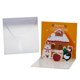 thumbnail image 1 of Tarjeta de Navidad plegable, tarjetas de felicitación navideñas alegres, diseños festivos de Santa Claus, muñeco de nieve y alce para celebraciones navideñas, 1 of 4