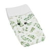 Green White Botanical Floral Leaf Changing Pad Cover by Sweet Jojo Designs