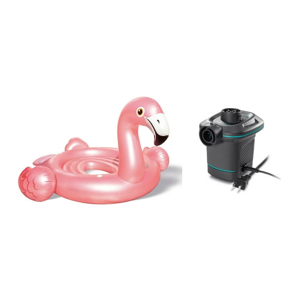 Intex Giant Inflatable Flamingo Swimming Pool Float and 120V Electric