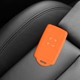 thumbnail image 2 of Accessoire Clé Orange-Voiture Compatible avec Renault Smart Key 4 Boutons - Coque en Silicone Souple avec Porte-Clés, 2 of 5
