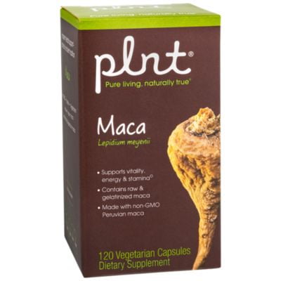plnt Maca (Lepidium meyenii)  Organic, NonGMO Peruvian Maca with Raw  Gelatinized Maca  Supports Vitality, Energy  Stamina (120 Vegetarian