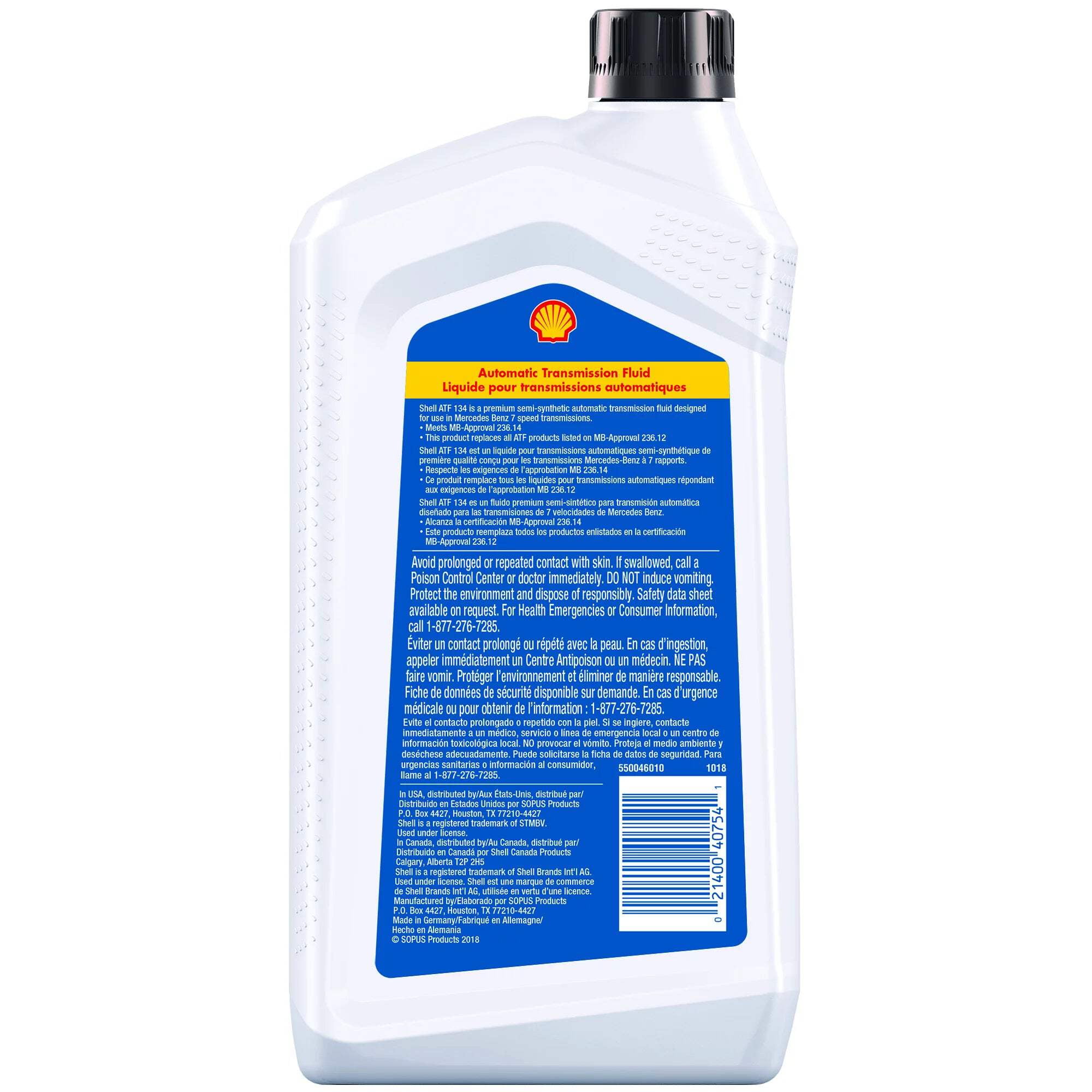 Shell ATF 134 Mercedes Benz Automatic Transmission Fluids, 1 qt
