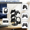 thumbnail image 6 of Controller Stand 3 Tiers with Cable Organizer for Desk, Universal Headphone Stand Compatible Headset Holder & Desk Mounts for 6 Packs Controller, 6 of 13