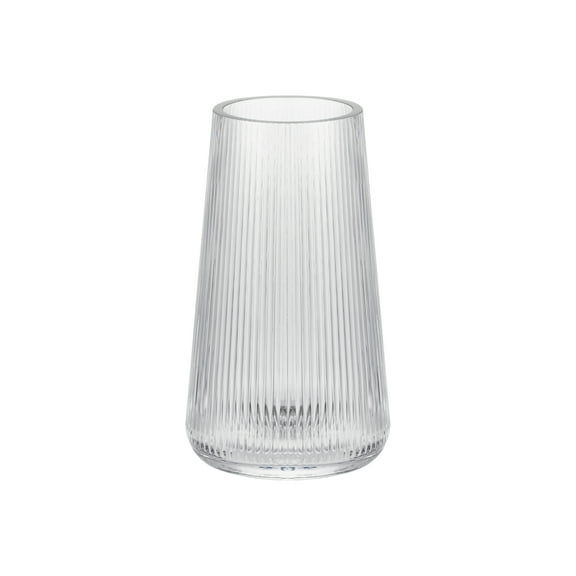 Taped handmade fluted glass vase