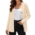 thumbnail image 3 of Brqkzdu Ribbed Knit Cardigan Sweaters for Women Button Up Long Sleeve Open Front Lightweight Cardigans Fall Loose Soft Comfy Sweater Cardigan with Pockets, 3 of 8