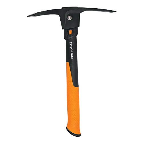 Fiskars Pro IsoCore Pick/Mattock - 1.5 lb Pick avec Poignée Contrôlée par Choc - Outils de Construction et de Fixation - Orange/noir