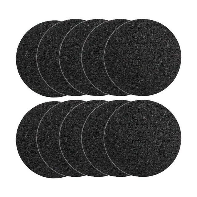 10Pcs Charcoal Filter for Compost Bucket 6.7 Inch Kitchen Activated Carbon Compost Bin Filter Replace for Countertop Bin,10 x Charcoal Filter for Compost Bucket,Black