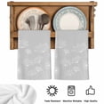 thumbnail image 5 of Grey Dandelion Kitchen Towels Set of 1, Spring Modern Minimalist Country Flower Absorbent Dish Towels for Kitchen, Microfiber Hand Towel, Quick Drying Tea Towel for Cleaning Decorative Dishcloths, 5 of 7