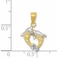 thumbnail image 4 of 10K Yellow With Rhodium Small Dolphin Charm (20 X 11) Made In United States 10c1021, 4 of 6
